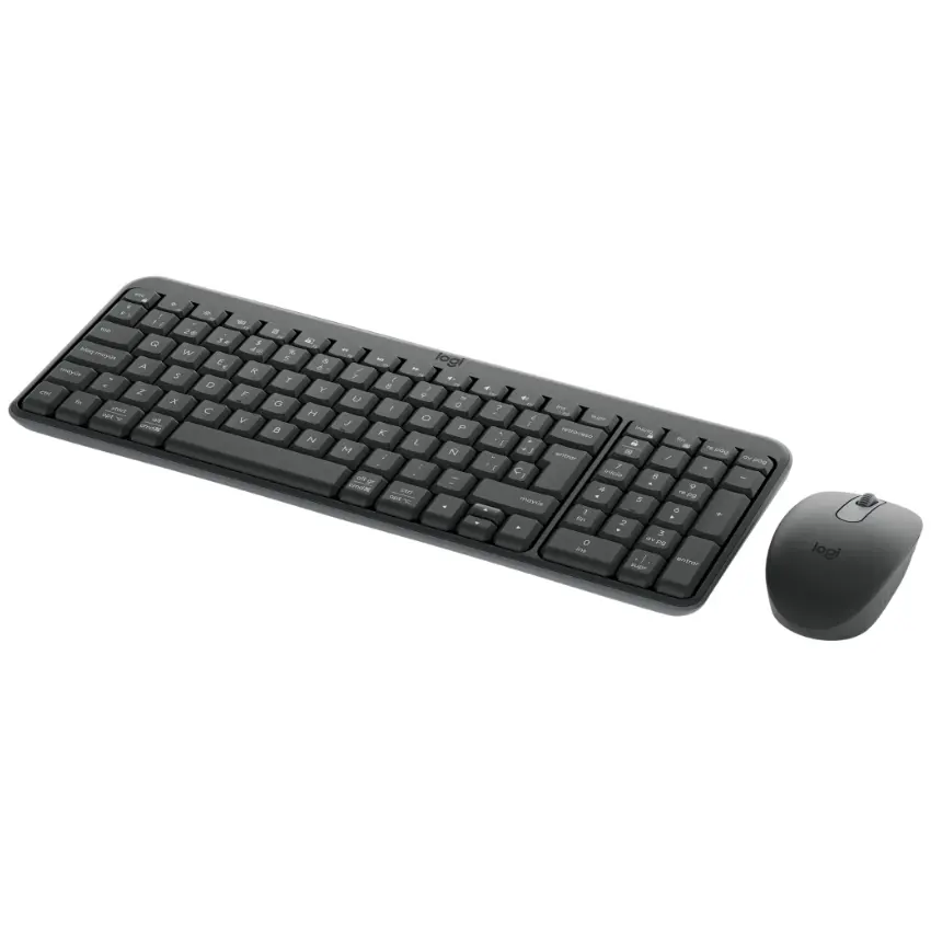 Kit de Teclado y Mouse Inalámbrico Logitech MK250, Bluetooth, Gris Oscuro