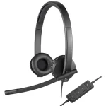 Auriculares Logitech H570e, USB, Negro