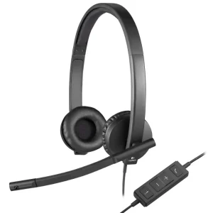 Auriculares Logitech H570e, USB, Negro