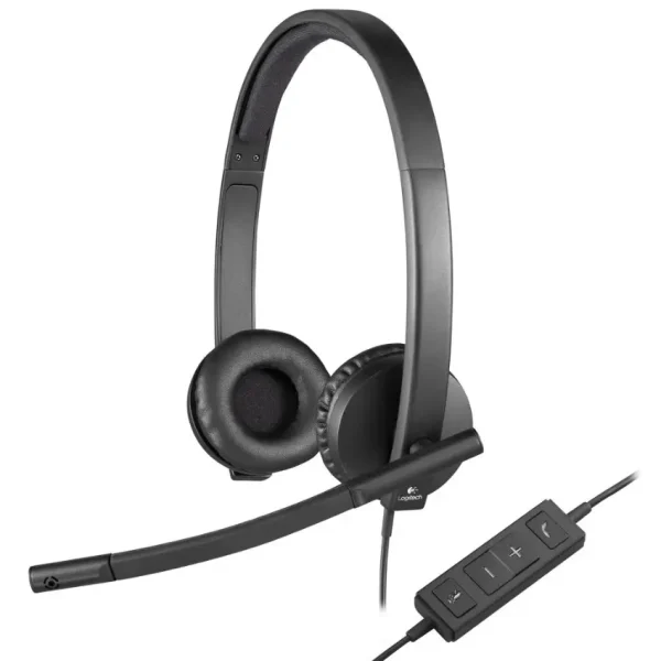Auriculares Logitech H570e, USB, Negro