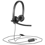 Auriculares Logitech H570e, USB, Negro