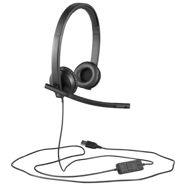 Auriculares Logitech H570e, USB, Negro