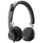 Auriculares Logitech Zone Wired, Versión Teams, USB, Negro