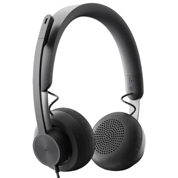 Auriculares Logitech Zone Wired, Versión Teams, USB, Negro