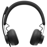 Auriculares Logitech Zone Wired, Versión Teams, USB, Negro