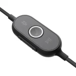Auriculares Logitech Zone Wired, Versión Teams, USB, Negro