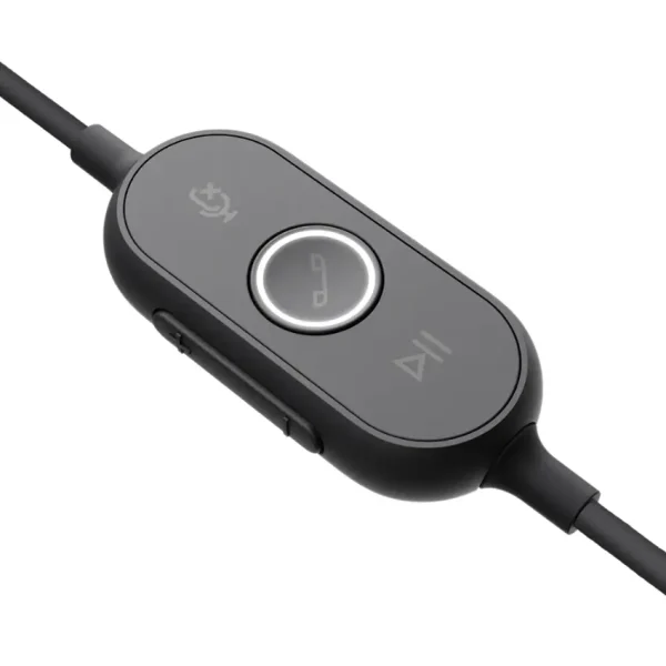 Auriculares Logitech Zone Wired, Versión Teams, USB, Negro