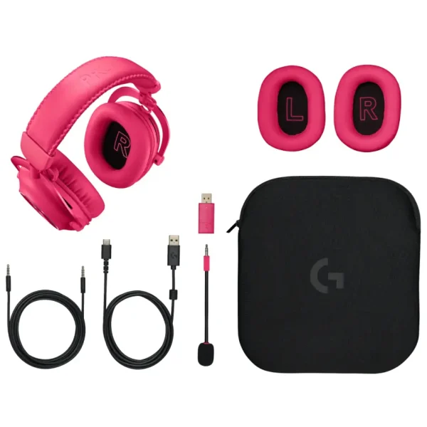 Auriculares Inalámbricos Logitech G Pro X 2, Gamer, LIGHTSPEED, Bluetooth, Rosa