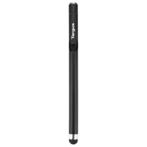 Lápiz óptico Targus Estándar, Deslizamiento suave, Antimicrobiano, Punta de goma fina y duradera, Negro