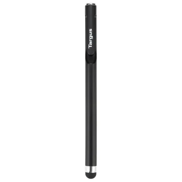 Lápiz óptico Targus Estándar, Deslizamiento suave, Antimicrobiano, Punta de goma fina y duradera, Negro