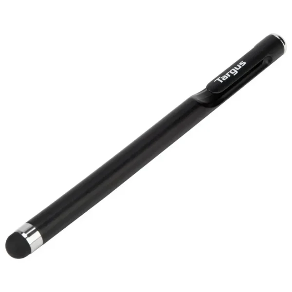Lápiz óptico Targus Estándar, Deslizamiento suave, Antimicrobiano, Punta de goma fina y duradera, Negro