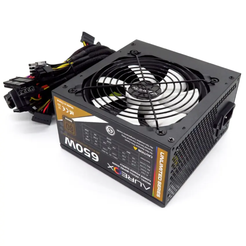 Fuente de alimentación Aureox ARXGU-80PBZ-650W, 80 PLUS Bronze