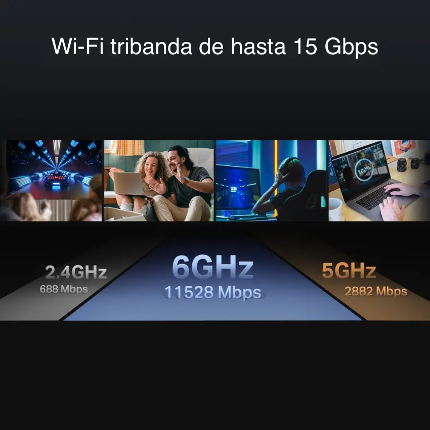 Router Wi-Fi TP-Link Archer BE700, BE15000, Triple banda, 2.5G / 10G, Negro