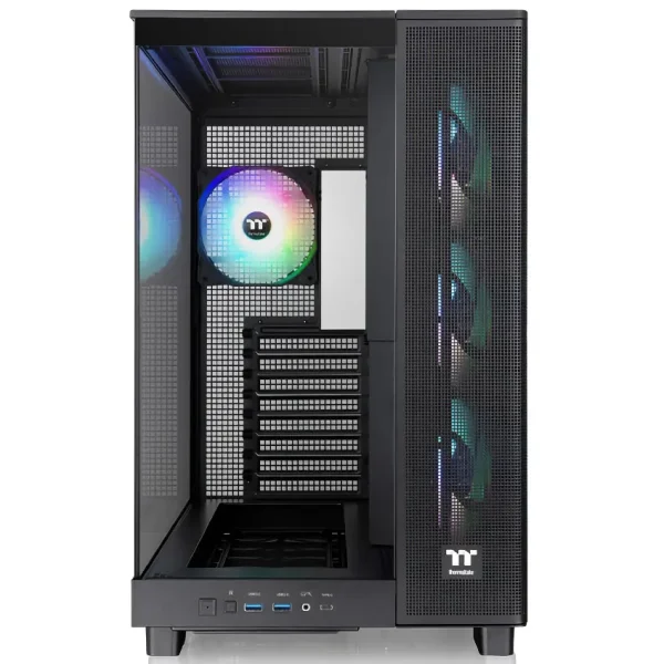 Gabinete Thermaltake View 380 XL TG ARGB, ATX, Sin Fuente, Vidrio Templado Frontal y Lateral, 4 Fan 12 cm ARGB, Negro