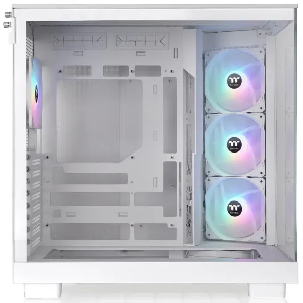 Gabinete Thermaltake View 380 XL TG ARGB Snow, ATX, Sin Fuente, Vidrio Templado Frontal y Lateral, 4 Fan 12 cm ARGB, Blanco