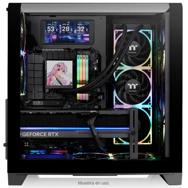 Gabinete Thermaltake View 390 Air, ATX, Sin Fuente, Vidrio Templado, 2 Fan 12 cm, Negro