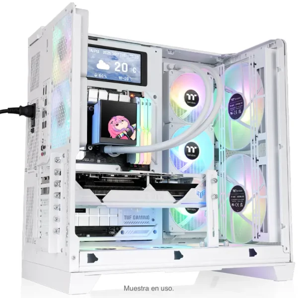 Gabinete Thermaltake View 390 Air Snow, ATX, Sin Fuente, Vidrio Templado, 2 Fan 12 cm, Blanco