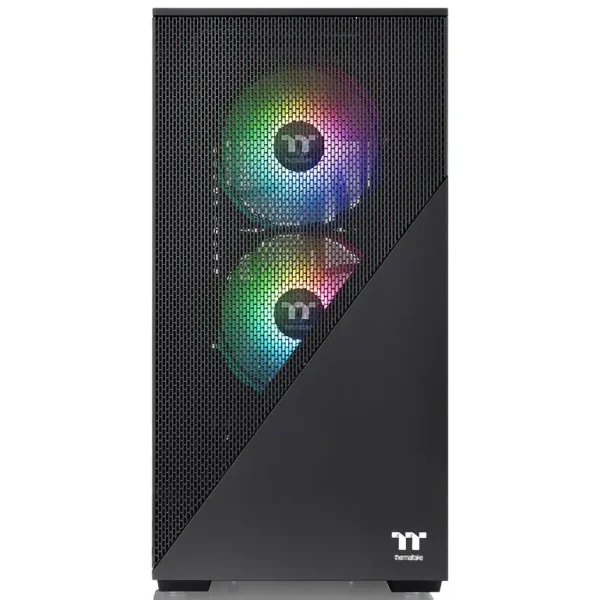 Gabinete Thermaltake Divider 170 TG ARGB, Micro-ATX, Sin Fuente, Vidrio Templado, 2 Fan 12 cm ARGB, Negro