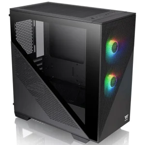 Gabinete Thermaltake Divider 170 TG ARGB, Micro-ATX, Sin Fuente, Vidrio Templado, 2 Fan 12 cm ARGB, Negro