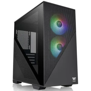 Gabinete Thermaltake Divider 170 TG ARGB, Micro-ATX, Sin Fuente, Vidrio Templado, 2 Fan 12 cm ARGB, Negro