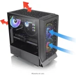 Gabinete Thermaltake Ceres 300 TG ARGB, E-ATX, Sin Fuente, Vidrio Templado, 1 Fan 14 cm, 2 Fan 14 cm ARGB, Negro