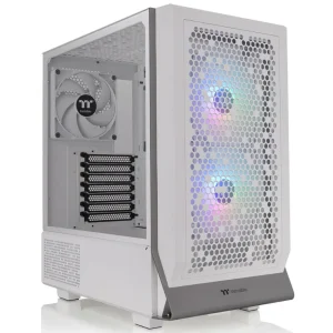 Gabinete Thermaltake Ceres 300 TG ARGB Snow, E-ATX, Sin Fuente, Vidrio Templado, 1 Fan 14 cm, 2 Fan 14 cm ARGB, Blanco