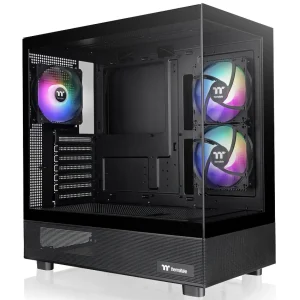 Gabinete Thermaltake View 270 Plus TG ARGB, E-ATX, Sin Fuente, Vidrio Templado Frontal y Lateral, 3 Fan 12 cm ARGB, Negro