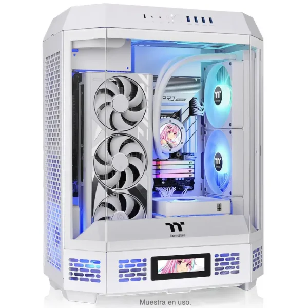 Gabinete Thermaltake The Tower 600, ATX, Sin Fuente, 3 Vidrios Templados, 2 Fan 14 cm, Blanco