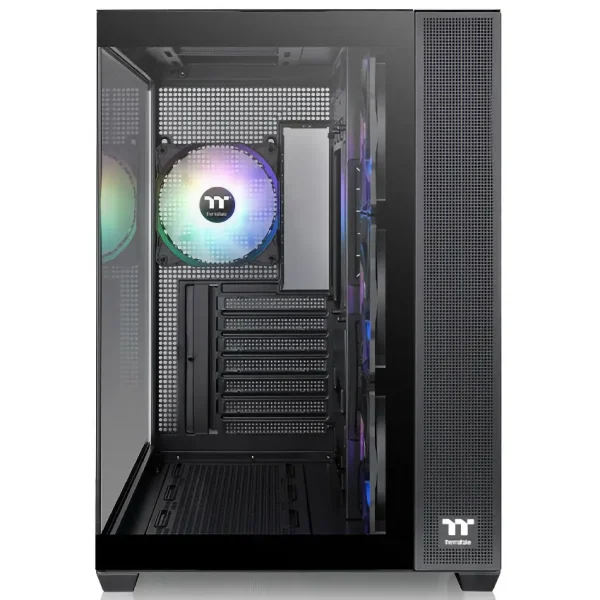 Gabinete Thermaltake View 380 TG ARGB, ATX, Sin Fuente, Vidrio Templado Frontal y Lateral, 4 Fan 12 cm ARGB, Negro