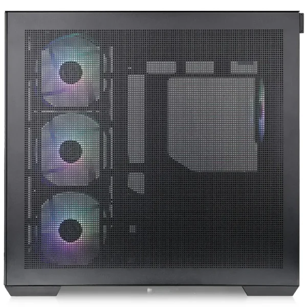 Gabinete Thermaltake View 380 TG ARGB, ATX, Sin Fuente, Vidrio Templado Frontal y Lateral, 4 Fan 12 cm ARGB, Negro