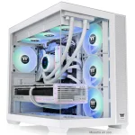 Gabinete Thermaltake View 380 TG ARGB Snow, ATX, Sin Fuente, Vidrio Templado Frontal y Lateral, 4 Fan 12 cm ARGB, Blanco
