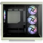 Gabinete Thermaltake View 380 TG ARGB Snow, ATX, Sin Fuente, Vidrio Templado Frontal y Lateral, 4 Fan 12 cm ARGB, Verde/Negro
