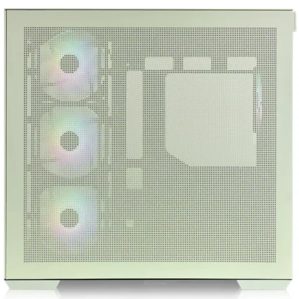 Gabinete Thermaltake View 380 TG ARGB Snow, ATX, Sin Fuente, Vidrio Templado Frontal y Lateral, 4 Fan 12 cm ARGB, Verde/Negro