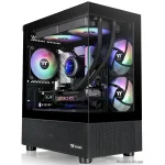 Gabinete Thermaltake View 170 Plus TG ARGB, Micro-ATX, Sin Fuente, Vidrio Templado Frontal y Lateral, 3 Fan 12 cm ARGB, Negro
