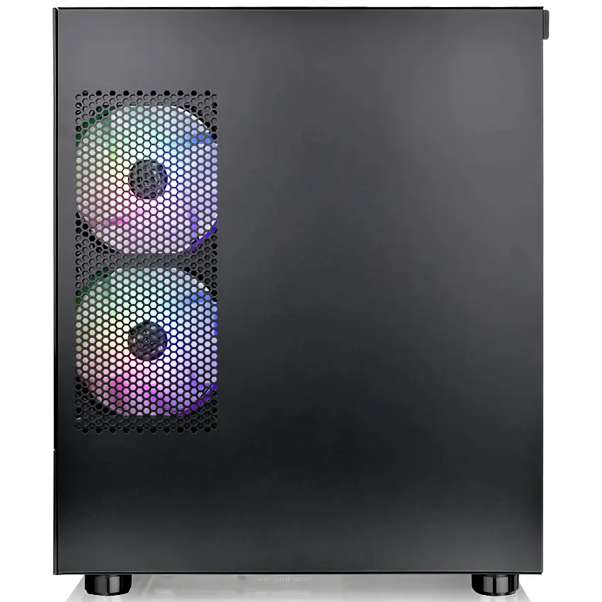 Gabinete Thermaltake View 170 TG ARGB, Micro-ATX, Sin Fuente, Vidrio Templado Frontal y Lateral, 3 Fan 12 cm ARGB, Negro