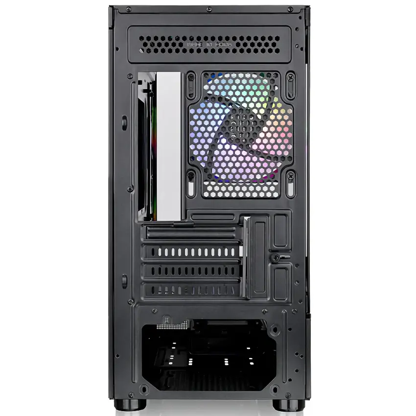 Gabinete Thermaltake View 170 TG ARGB, Micro-ATX, Sin Fuente, Vidrio Templado Frontal y Lateral, 3 Fan 12 cm ARGB, Negro