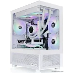 Gabinete Thermaltake View 170 TG ARGB Snow, Micro-ATX, Sin Fuente, Vidrio Templado Frontal y Lateral, 3 Fan 12 cm ARGB, Blanco