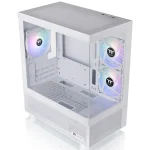 Gabinete Thermaltake View 170 TG ARGB Snow, Micro-ATX, Sin Fuente, Vidrio Templado Frontal y Lateral, 3 Fan 12 cm ARGB, Blanco