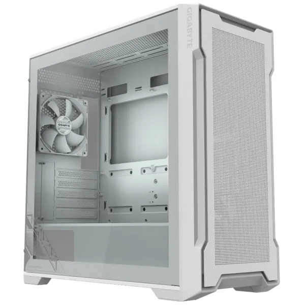 Gabinete Gigabyte C102 GLASS ICE, Micro-ATX, Sin Fuente, Vidrio Templado, 2 Fan 12 cm, Blanco