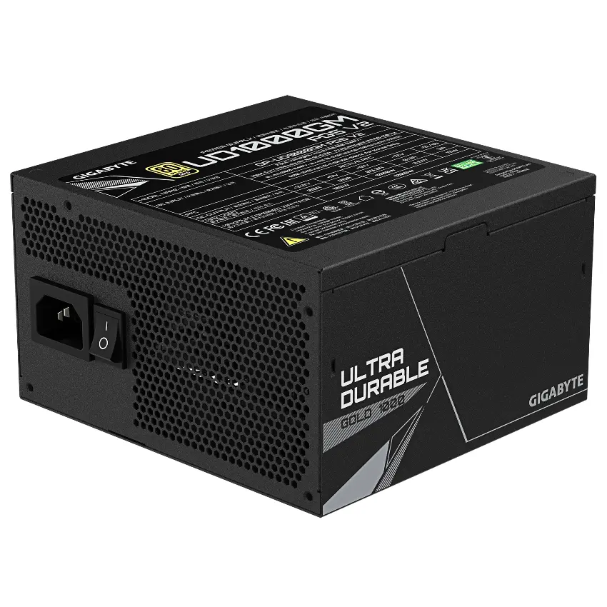 Fuente de alimentación modular Gigabyte UD1000GM PG5 V2 1000W 80 PLUS Gold, Preparada para PCIe 5.1 Fuente de alimentación modular Gigabyte UD1000GM PG5 V2 1000W 80 PLUS Gold, Preparada para PCIe 5.1