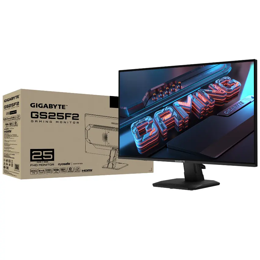 Monitor Gamer Gigabyte GS25F2, 24.5", 200Hz, SS IPS, 1920x1080, 1ms, DisplayPort, HDMI Monitor Gamer Gigabyte GS25F2, 24.5", 200Hz, SS IPS, 1920x1080, 1ms, DisplayPort, HDMI