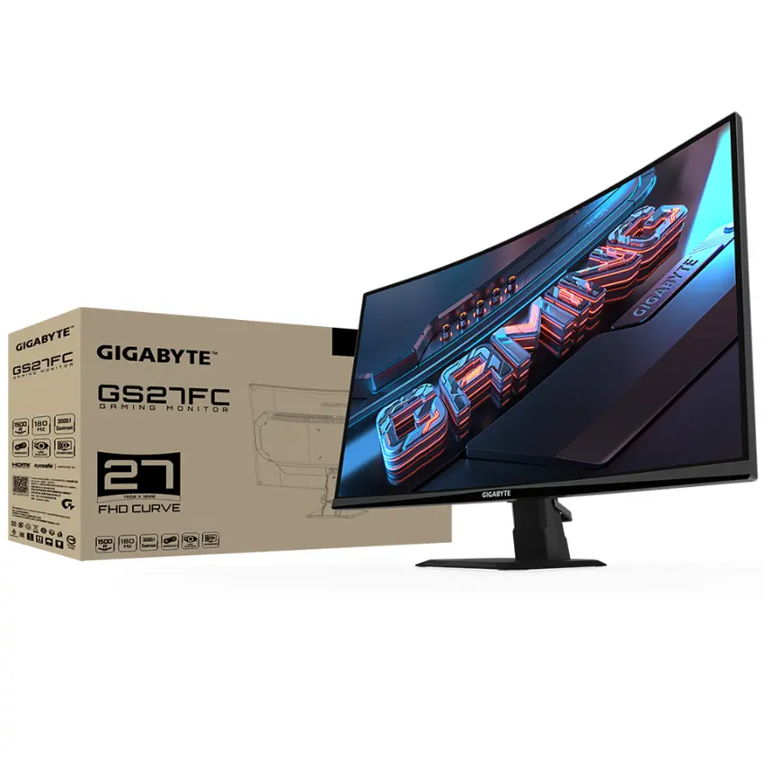Monitor Gamer Gigabyte GS27FC, 27", 180Hz, Curvo, VA 1500R, 1920x1080, 1ms, DisplayPort, HDMI Monitor Gamer Gigabyte GS27FC, 27", 180Hz, Curvo, VA 1500R, 1920x1080, 1ms, DisplayPort, HDMI