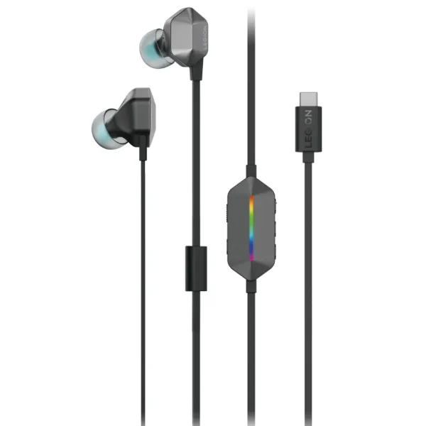 Auriculares Lenovo Legion E510 7.1 RGB, Gamer, USB-C, Gris