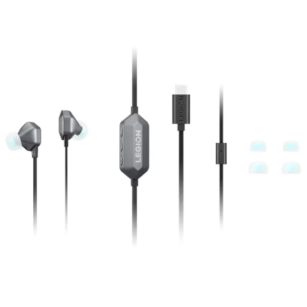 Auriculares Lenovo Legion E510 7.1 RGB, Gamer, USB-C, Gris