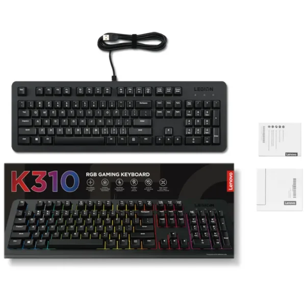 Teclado Legion K310 RGB, Iluminación LED, Gamer, Español