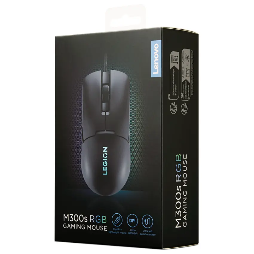 Mouse Lenovo Legion M300s, Gamer, USB, Negro Mouse Lenovo Legion M300s, Gamer, USB, Negro