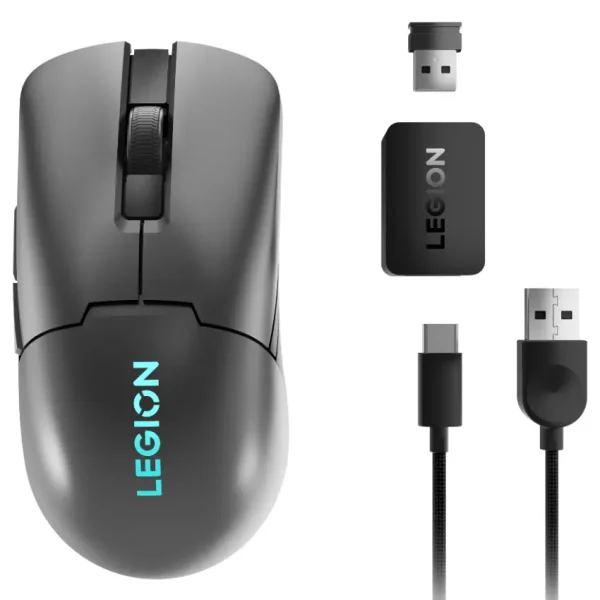 Mouse Inalámbrico Lenovo Legion M600s Qi, Gamer, USB y Bluetooth, Gris
