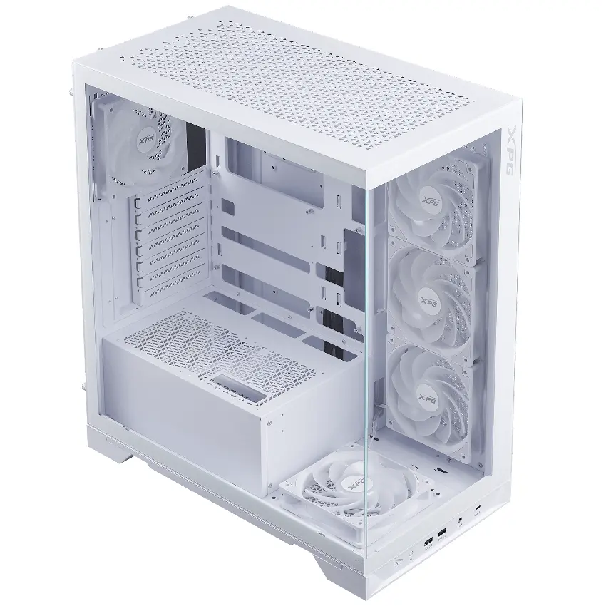 Gabinete ADATA XPG INVADER X BTF, ATX, Sin Fuente, 2 Vidrios Templados, 5 Fan 12 cm ARGB, Blanco