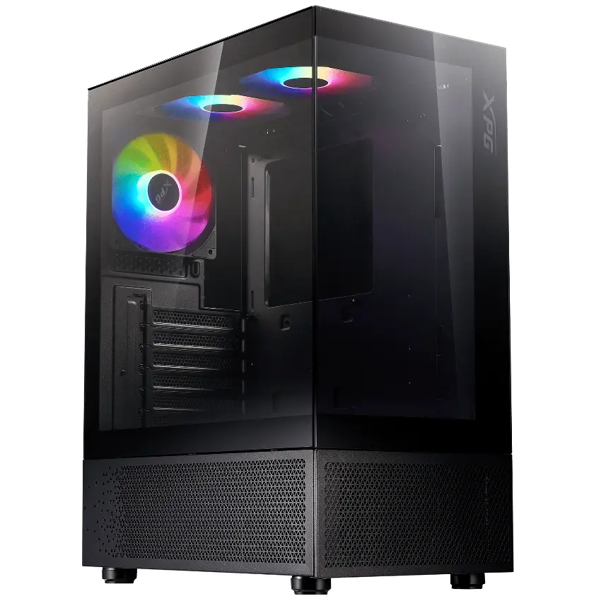 Gabinete ADATA XPG INVADER X MINI, ATX, Sin Fuente, 2 Vidrios Templados, 5 Fan 12 cm ARGB, Negro