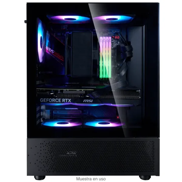 Gabinete ADATA XPG INVADER X MINI, ATX, Sin Fuente, 2 Vidrios Templados, 5 Fan 12 cm ARGB, Negro
